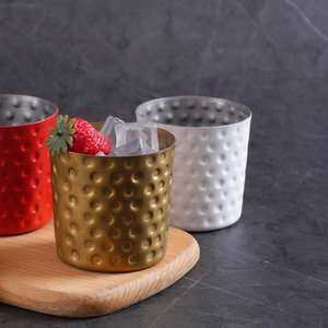 Verre à vin en métal personnalisé avec logo, incassable, style rétro à pois, gobelet à cocktail vintage en métal pour mariage et fête - Product Image 1