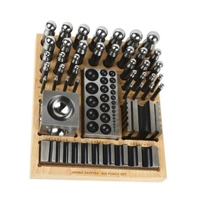 41 Pieces Complete Steel Dapping Doming Block and Punch Set with Wooden Block Base <b>Tool</b> for Jewelry Making Metal Forming - Product Image 2