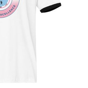 เสื้อยืดคอกลมสไตล์เรโทรสำหรับทุกเพศทุกวัย รุ่นอีสเทิร์น รีเจียน ที ชิร์ต สีขาวดำ แต่งขอบตัดกัน ใส่สบายทุกวัน - Product Image 6