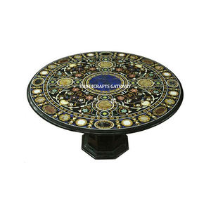 Mesa de Diseño Moderno con Incrustaciones de Nácar Blanco Natural, Acabado Pulido a Mano, Forma Octagonal, para Decoración del Hogar - Product Image 2