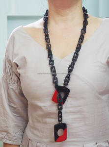 Saniya Handmade Adjustable Buffalo Horn Jewelry Set-Necklace Earrings <b>Bracelet</b> Polished with <b>Love</b> Style for Valentine's Day Gift - Product Image 3