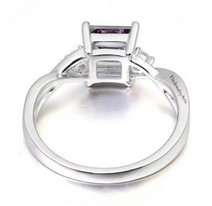Vintage Alexandrite <b>Ring</b>, Silver <b>Dainty</b> <b>Ring</b>, Engagement <b>Ring</b>, Promise <b>Ring</b>, June Birthstone <b>Ring</b>, Anniversary Gift for Her - Product Image 3
