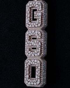 ZAWO HOUSE - Colgante con Nombre Personalizado, Plata de Ley 925, Chapado en Oro, con Moissanita, Joyería Hip Hop de Lujo con Certificación IGI - Product Image 3