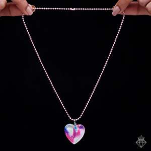 ชุดสร้อยคอเรซิ่นรูปหัวใจพร้อมต่างหูชุดเครื่องประดับชั้นดีป้องกันการเสื่อมเสีย - Product Image 6