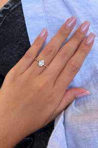 Luxury Style 2.00CT Oval Cut Diamond Solitaire <b>Ring</b> <b>For</b> Women Lab Grown 14k Solid Gold Wedding Party Surprise <b>for</b> <b>Girlfriend</b> - Product Image 4