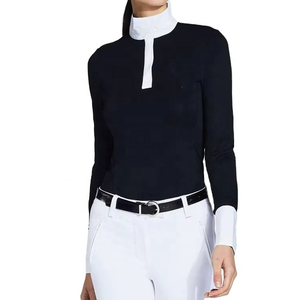 Quick Dry Women <b>Long</b> <b>Sleeve</b> Shirt Equestrian Wear Slim Fitting Horse Riding <b>Workout</b> Clothing Horse Riding <b>Tops</b> - Product Image 5