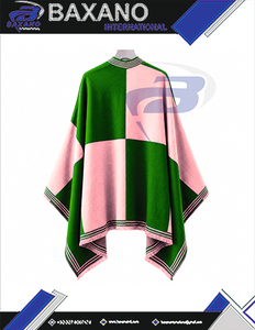 อัลฟ่า |   คาปา |   เสื้อคลุมคาร์ดิแกนสีเขียวและชมพูสำหรับผู้หญิงของ Alpha Sorority ผ้าคลุมไหล่ลายทางแบบเปิดด้านหน้า สวมใส่ได้ทุกวัน - Product Image 6