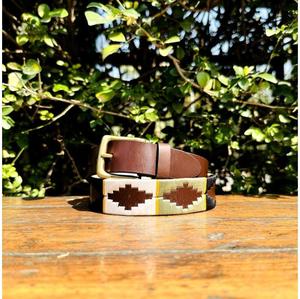 Cinturones de Polo de Cuero Puro para Hombre, a la Moda, con Diseños de Bordado en Color Personalizado, Cinturones Hechos a Mano Duraderos, Hechos en India - Product Image 2