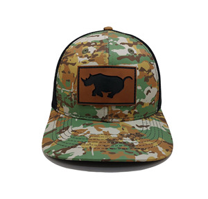 หมวกแก๊ปทรงทรัคเกอร์ลายพราง ปะหนัง 6 แผง ปีกโค้ง ทรงแข็ง ปรับขนาดได้ แบรนด์โปรโมชั่น เวียดนาม - Product Image 5