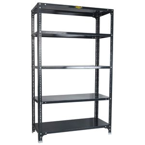 Étagère de rangement en métal à 5 niveaux Mil-Nil Prime |   Étagère à profilés alvéolés CRC 60x36x15 pouces, robuste, grise - Product Image 4