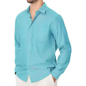 Camisas de Hombre de Manga Larga Casuales Hechas con Material 100% Algodón, Camisas de Hombre de Manga Larga Casuales a la Moda - Product Image 4