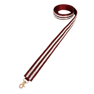 Correa de Bolso Deportiva de Algodón con Rayas Negras y Doradas, Hecha a Mano, con Cuentas, Accesorio de Moda para el Día del Partido, Personalizable - Product Image 3