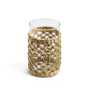 Accessoires de salle à manger manchon de tasse en jonc de mer naturel supports de pichet tissés à la main verres pour tasses et tasses - Product Image 5