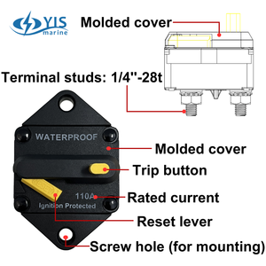 เบรกเกอร์ติดแผงกันน้ำรีเซ็ตด้วยตัวเองสำหรับรถยนต์ - Product Image 3