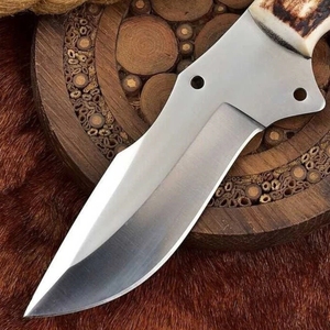 Couteau de chasse à lame fixe en acier inoxydable fait main, fabrication OEM Edge Master, manche en corne, qualité industrielle, pour le camping en plein air - Product Image 4