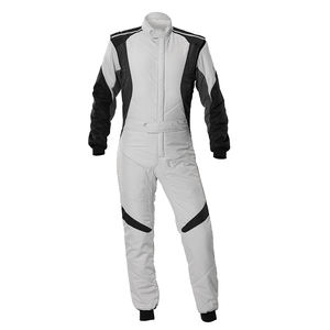 Traje de Carreras de Karts Personalizado, Color Blanco y Negro, Cuello Alto, Manga Larga, Transpirable, Resistente al Viento, Talla Grande, Unisex - Product Image 3