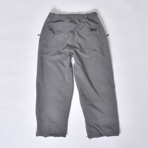 Custom Grey Softshell Snow Pants with <b>Warm</b> Lining Front Fly Belt Loops <b>Boot</b> Gaiters and Straight Bottom Hem - Product Image 1