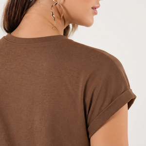 T-shirt court uni de qualité supérieure à manches courtes, vente en gros, streetwear décontracté, prix bas, t-shirt court pour femme - Product Image 6
