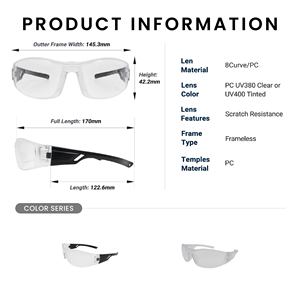 Gafas de seguridad ligeras de plástico envolvente SA1378P - Product Image 3