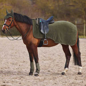 Couverture pour cheval en forme de U, couleur unie, polyester, rabat de queue moyen, col standard, toutes saisons - Product Image 4