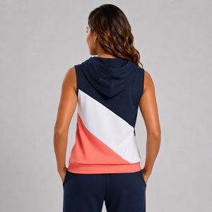 Low Price <b>Women</b> Sleeveless <b>Hoodie</b> Custom Logo <b>Soft</b> Cotton Fleece Breathable Comfortable Casual Streetwear Sleeveless <b>Hoodie</b> - Product Image 6