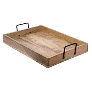 Bandeja de Madera de Acacia, Bandeja Decorativa de Madera para Otomana, Plato para Desayuno en la Cama, Decoración para Sala de Estar, Precio Accesible - Product Image 5
