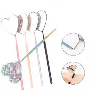 Luxury Eyelash Applicator Tools With Rhinestone <b>Mirror</b> Handle For Eye <b>Makeup</b> Application - Product Image 2