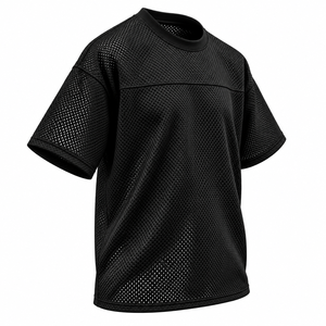Wholesale <b>Men</b> Mesh Jersey T Shirt Heavy Weight Breathable Football Jersey Tee Drop Shoulder Custom <b>Men's</b> Athletic Mesh Shirt - Product Image 3