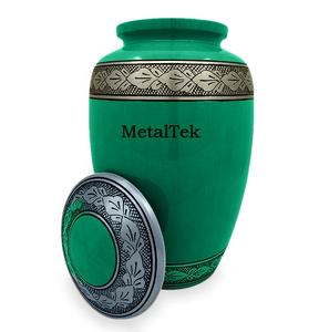 Classic Decorative Holiday Green Cremation <b>Urn</b> Adult Style Funeral Ceremony Keepsake <b>Human</b> <b>Ashes</b> Customize Colour <b>Urns</b> Metal Jar - Product Image 2