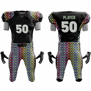 Uniformes de football américain de haute qualité, personnalisés, imprimés par sublimation, respirants, antibactériens, anti-UV, grande taille, compression - Product Image 6