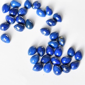 Cabujón de Lapislázuli en Forma de Pera, Base Plana, Calibrado, Gema Natural de 5x3 mm a 20x15 mm, Cabujón de Cristal de Lapislázuli Azul Marino - Product Image 2