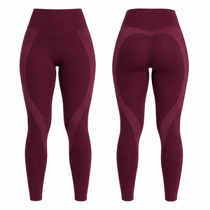 Pantalones de Yoga Ajustados de Cintura Alta Personalizados, Leggings Sin Costuras de Spandex de Alta Calidad, Pantalones de Yoga Largos para Entrenamiento - Product Image 1