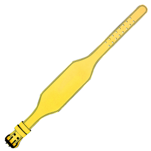 Cinturón de Levantamiento de Pesas Acolchado de Cuero Vacuno Amarillo, Transpirable y Resistente, con Protección Profesional para Uso Unisex - Product Image 2