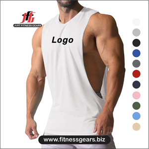 Men's 100% Polyester Breathable O-Neck Muscle Tank Top <b>Running</b> Wear Bodybuilding Fitness Vest Custom Logo Gym <b>Singlets</b> - Product Image 4
