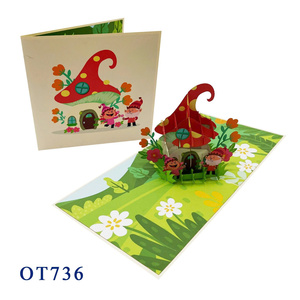 Tarjeta Pop-Up de Gnomos Hechos a Mano con Diseño Personalizado, Superventas, Artesanía de Papel Vietnamita, Regalos de Navidad con Temática Animal - Product Image 5