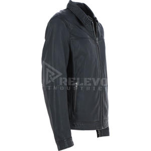 Veste en cuir pour homme sur mesure OEM/ODM, fabricant de manteaux de motard en cuir véritable, vêtements d'extérieur de haute qualité - Product Image 4