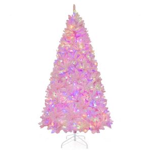 Sapin de Noël artificiel floqué de 7 pieds avec 500 lumières LED et 1200 branches pour décorations festives - Product Image 1