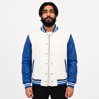 Blouson universitaire d'hiver à col montant avec logo personnalisé, broderie frontale, haute qualité, écologique, lourd, antibactérien, vente en gros