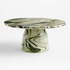 Base para Pastel de Resina Verde Mármol, Exhibidor de Pasteles y Postres de Lujo con Acabado Liso, Perfecto para Reuniones Elegantes - Product Image 3