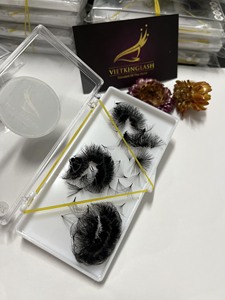 Professional Factory Handmade Synthetic Hair 16D 0.03mm-0.05mm Thickness DD/D Curl <b>Premade</b> Volume Natural Black <b>Lash</b> Extensions - Product Image 4