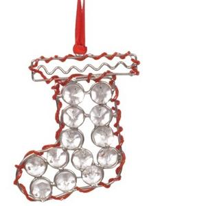 Adorno Navideño Colgante de Estilo Moderno Rojo Plateado, Fabricación Directa de Fábrica, Tamaño Personalizado, AB COLLECTIONS, Decoración Hecha a Mano con Cuentas - Product Image 1