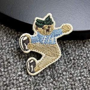 Customized Design Eco-Friendly Chenille Fabric Embroidery Patch Cartoon Theme Iron-On <b>Badge</b> for Kids Clothing Bags School - Product Image 4