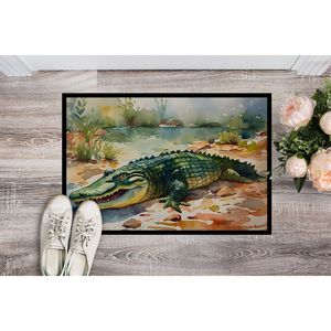 Alligator Design Doormat Non-Slip Washable Low Pile 24H X 36W <b>Indoor</b> and Outdoor Entryway Rug Front <b>Door</b> <b>Mat</b> - Product Image 2