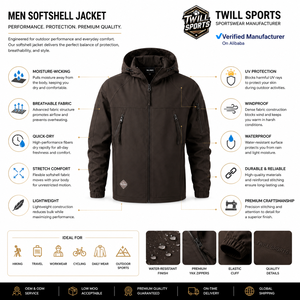 Professionally Manufactured Winter Softshell <b>Jacket</b> Hooded Streetwear Zipper Front Custom Sizes Custom Service Softshell <b>Jacket</b> - Product Image 5