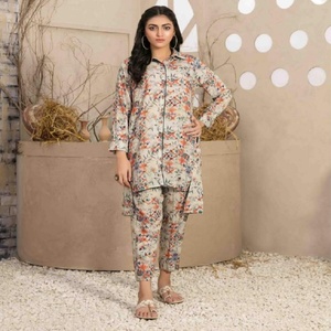 Tawakkal-trajes de lino de 2 piezas para mujer, ropa de diario con bonitos diseños, ropa informal de Sport y para fiesta - Product Image 3