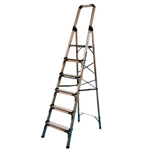 Échelle en aluminium de qualité supérieure, 6 ou 7 marches, antidérapante, fabricant d'échelles de sécurité - Product Image 1