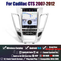 Autoradio AuCar 12,1'' Android 13 avec écran Tesla, navigation GPS pour Cadillac CTS 2007-2012, lecteur DVD multimédia pour voiture, autoradio stéréo