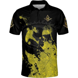 Nueva Camiseta Polo Personalizada con Símbolo Masónico de Brújula Blanca para Hombre y Mujer, Camiseta Polo de Manga Corta de Alta Calidad Hecha a Medida - Product Image 5