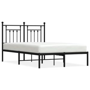 Cadre de lit en acier noir thermolaqué 53,1 x 74,8 po, lits métalliques - Product Image 2