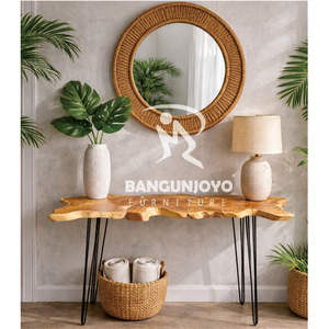 Mesa de Consola Hecha a Mano con Madera de Teca Sólida, Diseño Moderno y Minimalista, Ecológico y Duradero para Cualquier Habitación de tu Casa - Product Image 1